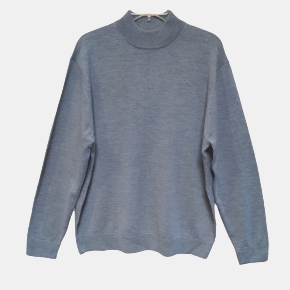 Men's Murano Extra Fine 100% Merino Italian Wool Light Weight Pullover Sweater